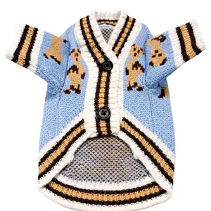 Royal Teddy Knit Cardigan for Dogs & Cats | Cozy Button Sweater