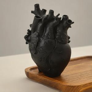 heart organ design flower vase, halloween decoration creative modern resin flower vase, spring decor 2024, decorative vase for home office decor, best friend gifts, idea home decor, living room decor, flower arrangement vase