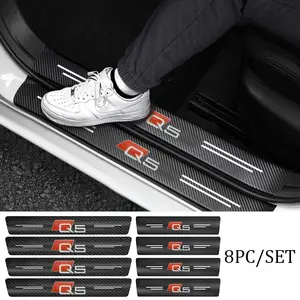 4pcs/8pcs Audi Car Door Sill Protector Strips, Anti-Scratch Wear Resistant, Fits Audi Q5, Exterior Decoration Accessories