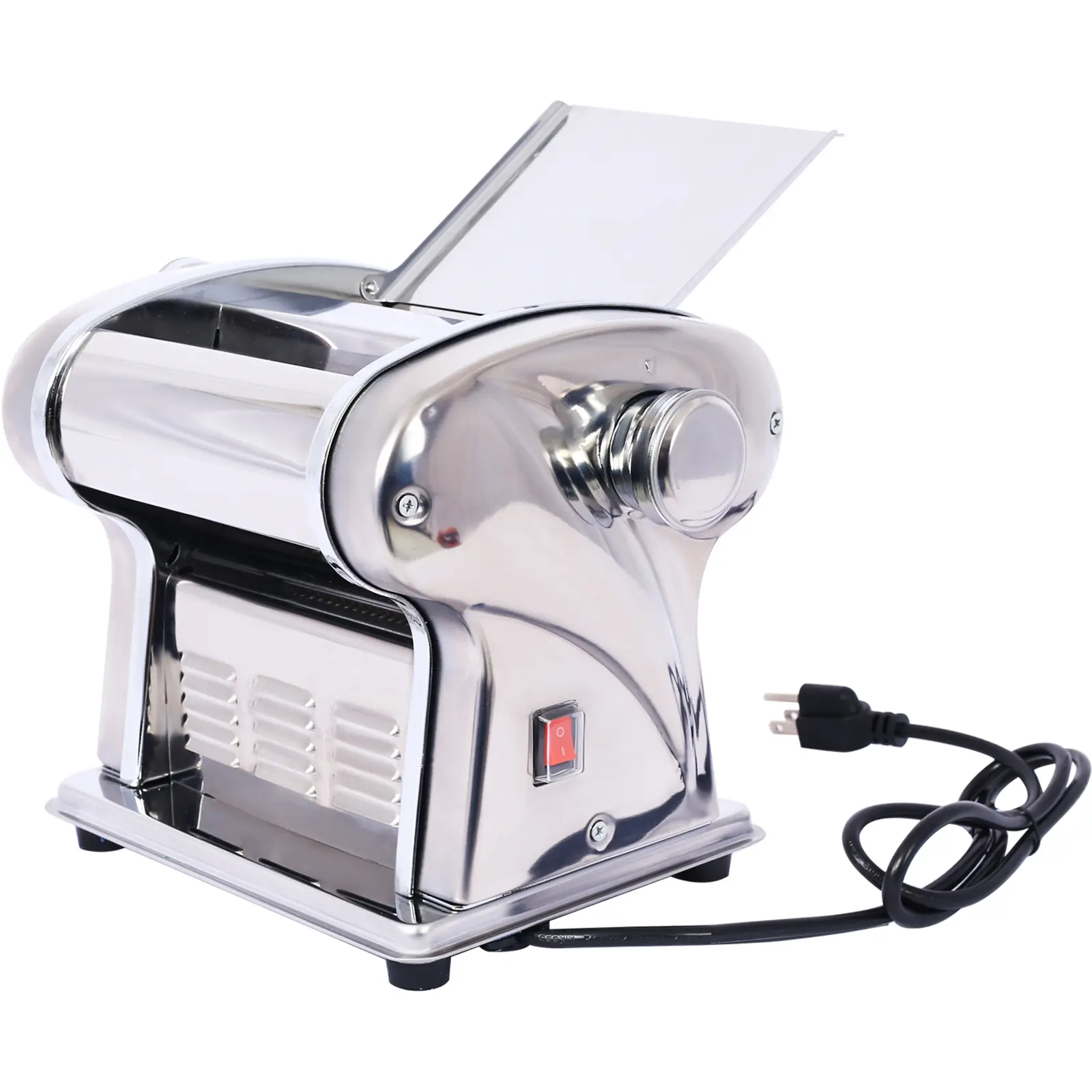 Stainless Steel Electric Pasta Maker for Home - Adjustable Dough Thickness, 110V US Plug, 135W Dough Roller Cutter, 2.5mm Round Noodle Blade, Low Noise, Great Gift Option for Christmas, Father's Day, Thanksgiving, Birthdays