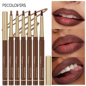 6pcs/set Matte Lip Liner, Smooth Finish, Durable and Convenient, Suitable for Daily Makeup, Christmas Gifts