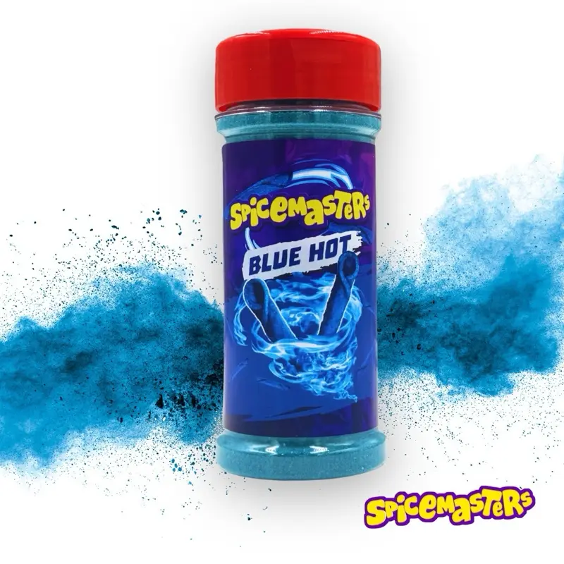 SPICEMASTERS Blue Hot Original Chili Lime Seasoning Powder – Exclusive Signature Flavor, Premium Spicy Blend for Snacks and Fruit