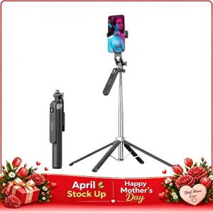 Tripod for iPhone & Android Phones – Retractable Phone Stand with Remote Control, Selfie Stick & Tripod in One, Compatible with iPhone 15-11 Series, Ideal for Travel, Vlogging, Social Media & Daily Use,  Perfect Gift for Creators & Holidays