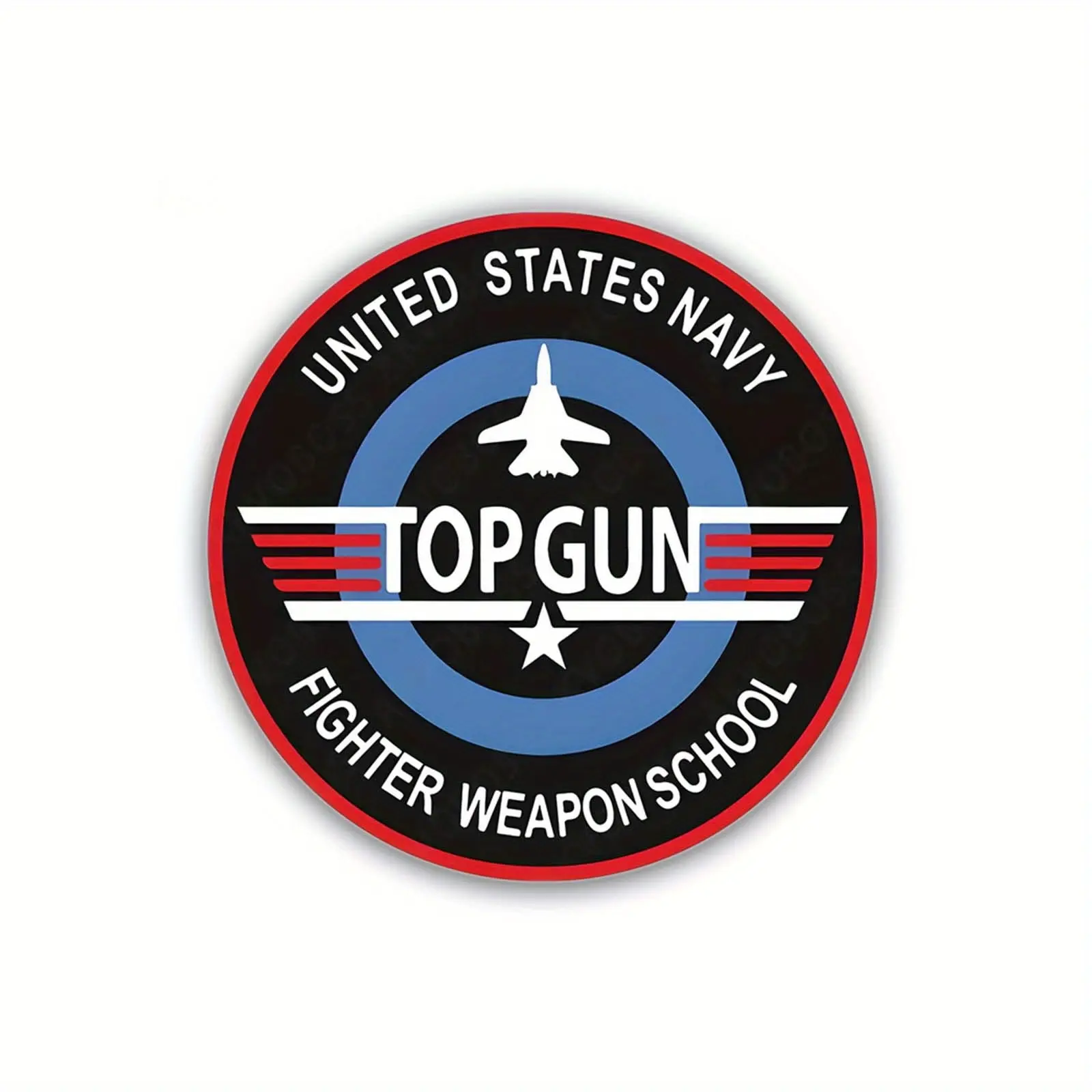 Top Pilot Combat Weapon School Vinyl Stickers - Advanced Mist Waterproof Stickers with Black/Red/Blue Accents - Durable Military Themed Cars, Laptops, Smooth Surface Stickers, Smooth Surface Stickers | Bold Badges