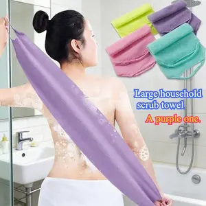 Unisex Multi-Functional Household Exfoliating Bath Towel with Soft-Abrasive Back Scrub Brush - Durable Bathing Accessories for Sensitive/Rough Skin, Spa Treatments, Perfect Friend Gift
