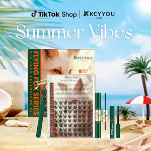 KEYYOU Flying Fox Lash Clusters Kit Volume DIY Lash Extension Kit  Siren Eyes Cat Eye Lash Extension Kit Waterproof Long-Lasting Cluster Lashes  #DealsForYouDays