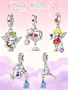 Valentine's Day Cupid Angel Pendant Charm for Pandora Bracelet, DIY Jewelry Gift, Perfect for Crafting Unique Accessories