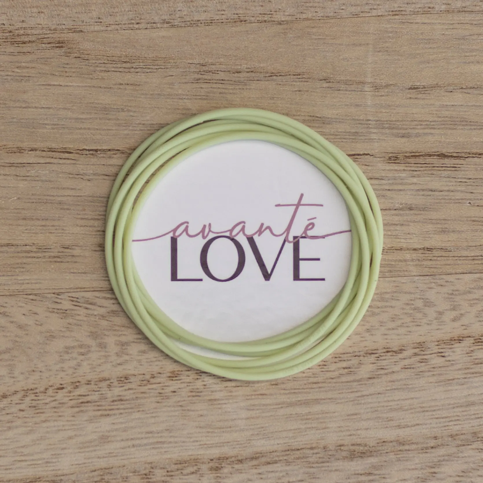 Pistachio Glow: Silicone Jelly Bracelets-Stack of 6