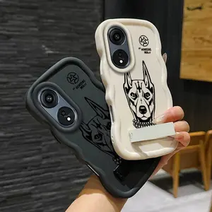 1 Piece Suitable For OPPO A40/A38/A18/A40m/A16/A16s Serious Dog Flexible Phone Case Cover Suitable For OPPO A38 With Flexible And Stand Features Suitable For Daily Use