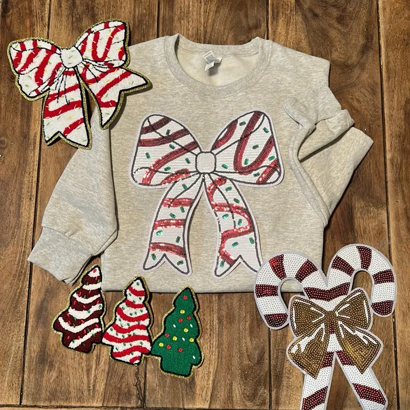 Christmas Chenille/Sequin Patch Sweaters