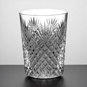 Hawkes Strawberry Diamond & Fan Flat Tumbler | 8 oz Glass | Excellent Condition