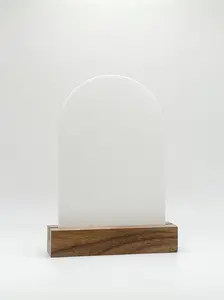 White Arch Blank Acrylic Table Numbers