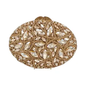 Luxury Diamond Dinner Pouch Rhinestone Lady Evening Bag Wedding Party Crystal Glass Handbag Diamond-studded Wallet