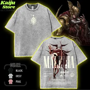 Elden Ring The Malenia Legacy Washed T-shirt 2 Sided Printting Washed Cotton, Shortsleeve Menswear Tee, Hoodie Merch Anime Top Fabric, Gamer Shirts, Gift For Him & Her, Unisex T-Shirt