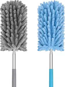 Mini Duster for Cleaning, 360° Bendable Hand Dusters with Extension Pole, Washable Small Duster for Car Interior, Office, Furniture
