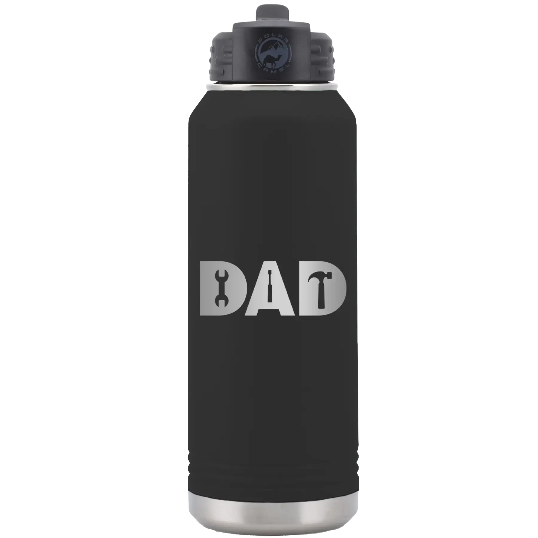 Personalized Dad Tools 32 oz Water Bottle - Black