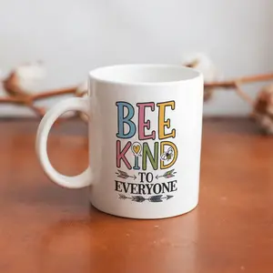 Ceramic Bee Coffee Mug - Christmas Present, Bee Gifts for Women & Men, Bee Themed Gift Idea, 11 oz Bee Kind Mug