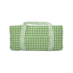 Anthia Gingham Green Weekender Duffle Bag