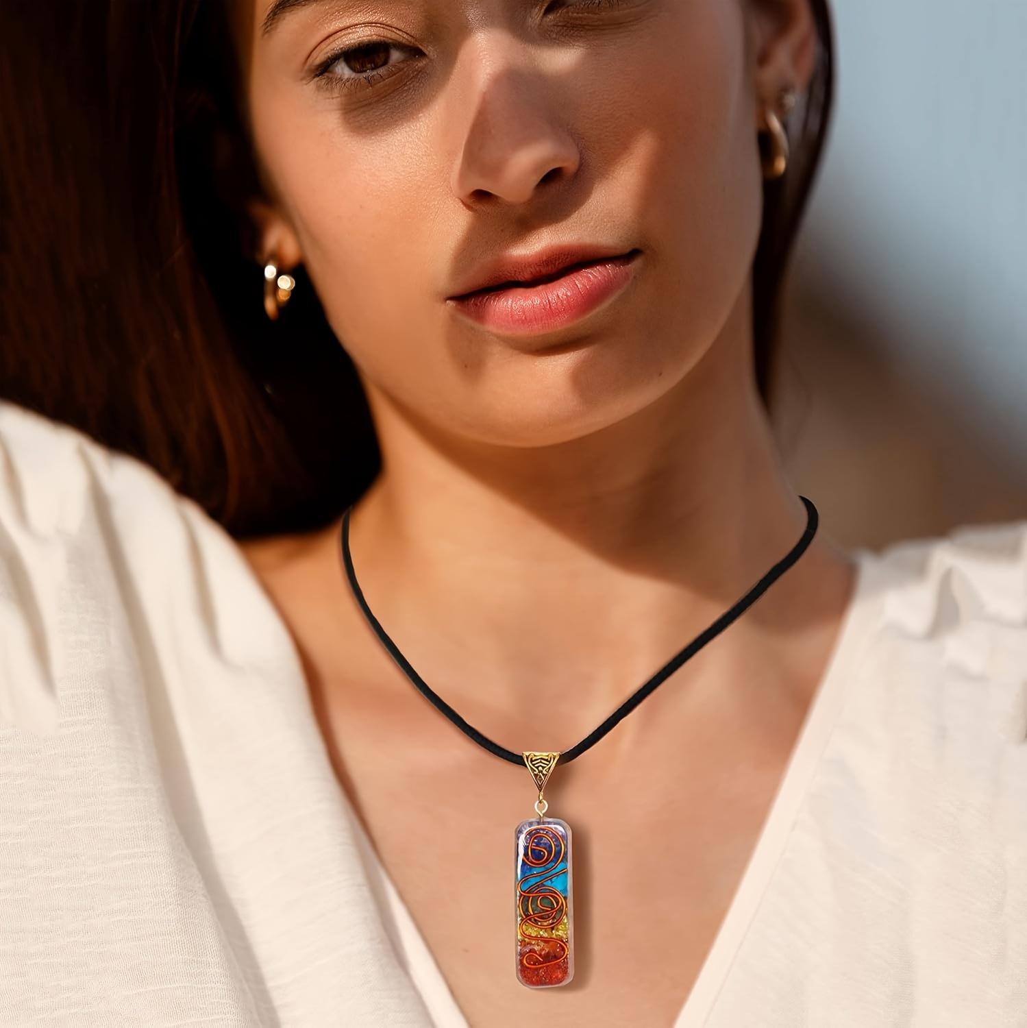 7 Chakra Natural Stone Beaded Necklace – Healing Crystal Reiki Pendant for Energy Balance, Yoga Meditation Jewelry, Spiritual Gift for Women Men 7 Chakra Natural Stone Beaded Necklace – Healing Crystal Reiki Pendant for Energy Balance, Yoga Meditation Jewelry, Spiritual Gift for Women Men