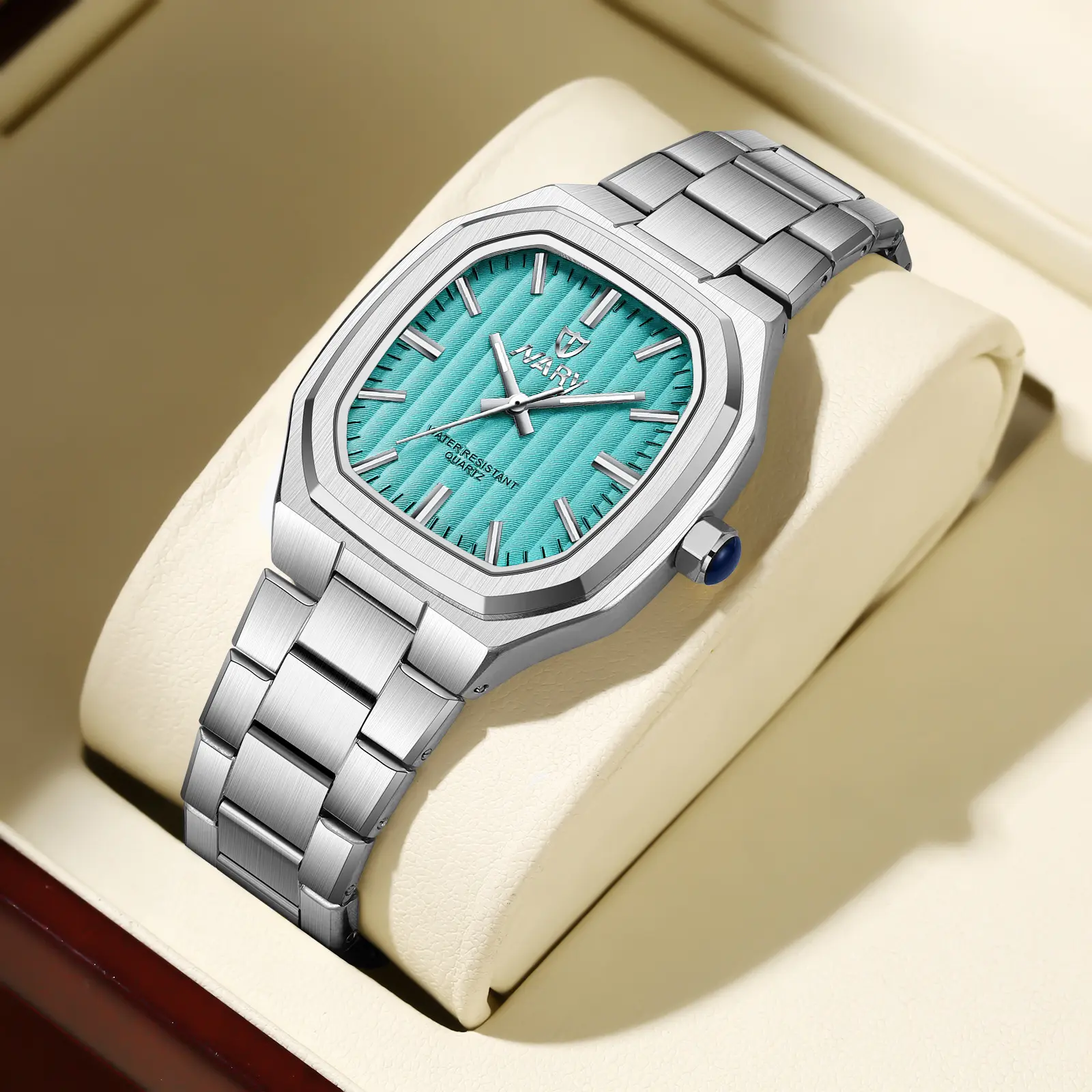 Men's Luxury Gold Square Quartz Watch - Stainless Steel Band, Water Resistant, Gold Textured Dial, Luminous Hands, Business Casual Dress Wristwatch, Perfect Gift for Him Men's Luxury Gold Square Quartz Watch - Stainless Steel Band, Water Resistant, Gold Textured Dial, Luminous Hands, Business Casual Dress Wristwatch, Perfect Gift for Him