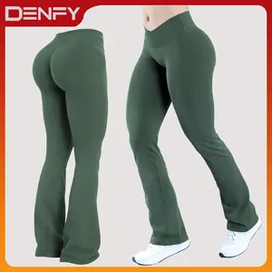 DENFY Impact Vision Flares Fitness BBL Leggings Gymwear Activewear Women Seamless Pants Butt Lifting Crossover V-shape