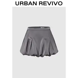 URBAN REVIVO Mini A-Line Skirts UIU550004  Women Clothing UIU550004 Casual Outfit 2025 Women Clothing Girl Elegant Fashion Trendy and Versatile OOTD Gymskirt