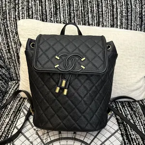 Pre-owned CHANEL Premium Grained Caviar Calfskin Leather Backpacks CC Filigree Backpack（47781186）