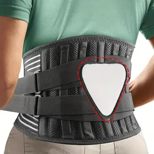 1pc Adjustable Dual Elastic Straps For Women & Men Breathable Lower Back Brace For Lower Back Support, Lumbar Support Belt With Lumbar Pad