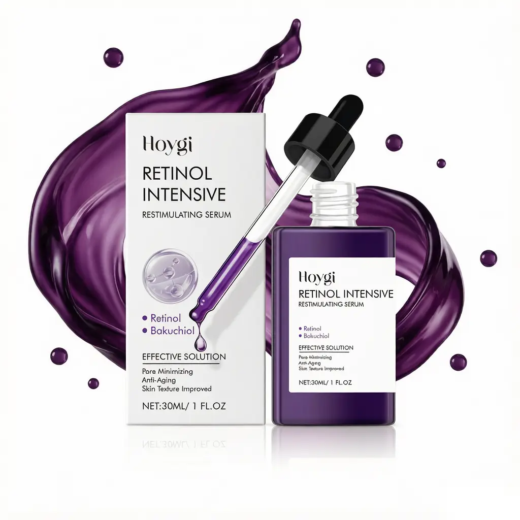 Retinol Serum with Bakuchiol - Anti-Aging Pore Minimizing Face Serum for Skin Texture & Wrinkles, Hydrating Restimulating Treatment (30ml )