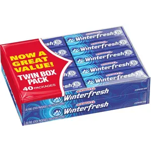 Wrigley's Winterfresh Chewing Gum 5 Stick Pack of 40 for Fresh Breath and Long-Lasting Flavor