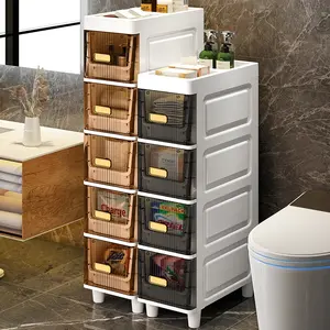 Bathroom crevice cabinet, toilet storage cabinet, light luxury toilet rack