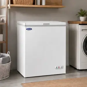 ARCH 5.0 Cu.ft White Steel Chest Freezer Deep Freeze Commercial Solid Top Lockable Stay-Open Lid Manual Defrost 7-Level Mechanical Temperature Control -9.5°F to 5°F for Garage Basement Kitchen Bulk Storage ETL Certified, White Color Options