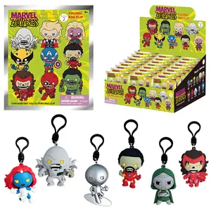 Marvel Officially Licensed Zombies Series  Foam Mystery Bag Clip Figural Keychain with Character Designs Classic Charm Accessories Keychain for Men & Women,  3D Figural Foam Bag Clip  Zombies Series 2 Mystery BoxClip