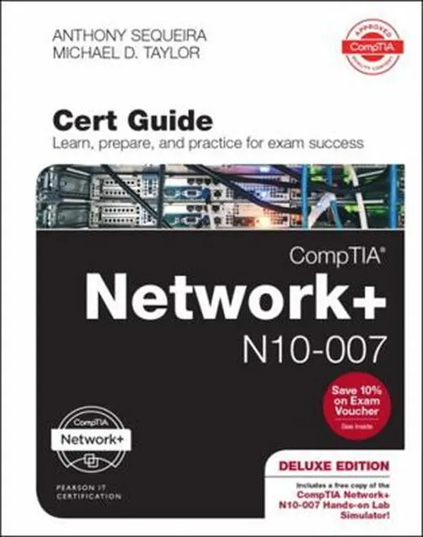 USED Book - Comptia Network+ N10-007 Cert Guide, Deluxe Edition [With Access Code] by Sequeira, Anthony (Hardcover) - english