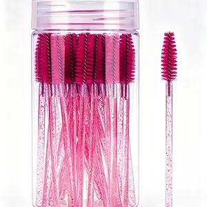 100 Eyebrow Brushes, Eyelash Combs, Eyelash Brushes, Disposable Mascara Brushes, Eyelash Curling Brushes, Used for Eyelash Extension Supplies and Makeup Tools, Eyelash Separator Tool