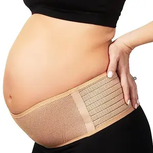 Maternity Belt Back Support Adjustable Pregnancy Belly Band Breathable Nylon Fabric Comfortable Pelvic Waist Lower Back Support Skin Color
