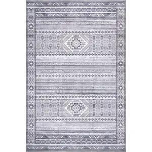 Jenine Southwestern Machine Washable Area Rug