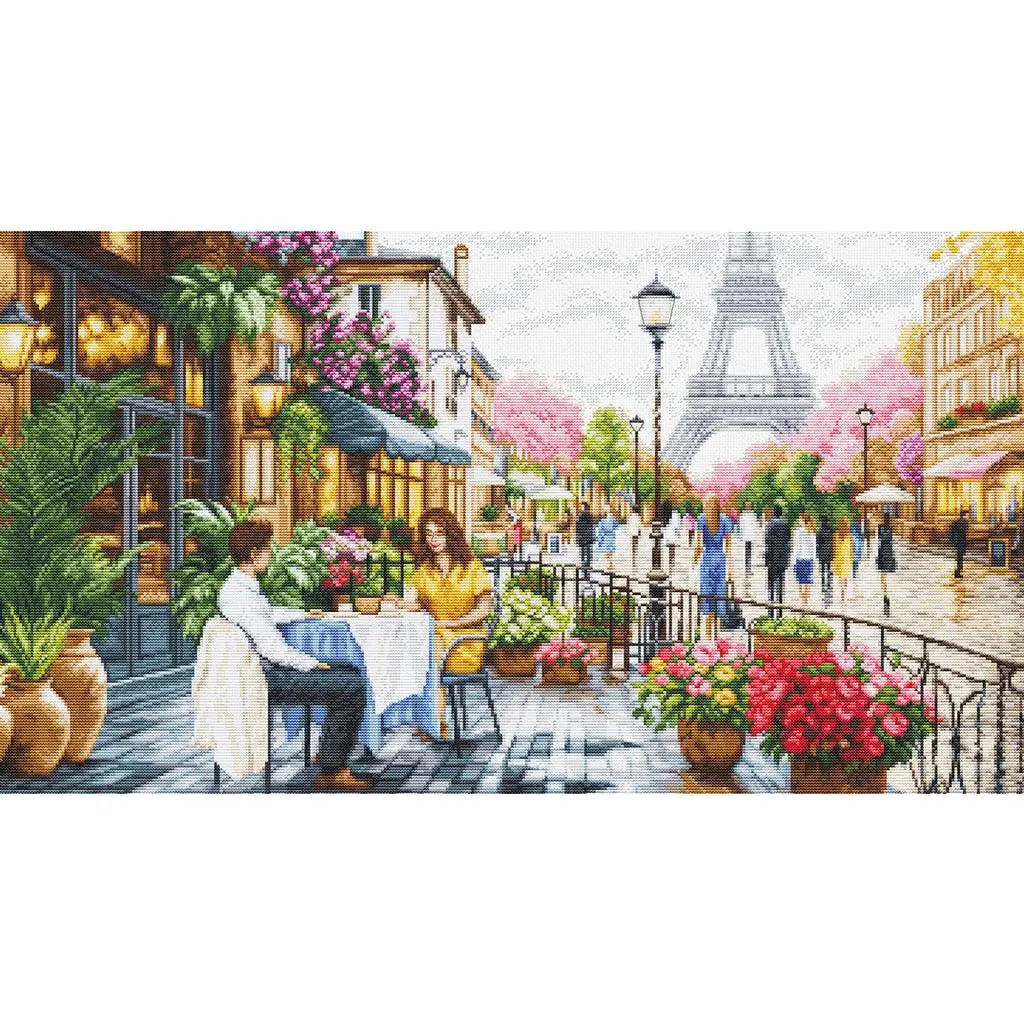 Eiffel Tower View BU5108L Counted Cross-Stitch Kit
