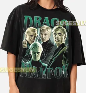 Drac0 Malfoy Comfort Colors Shirt, Tom Felton Vintage Graphic Sweatshirt, Wizard World Fan Gift FD