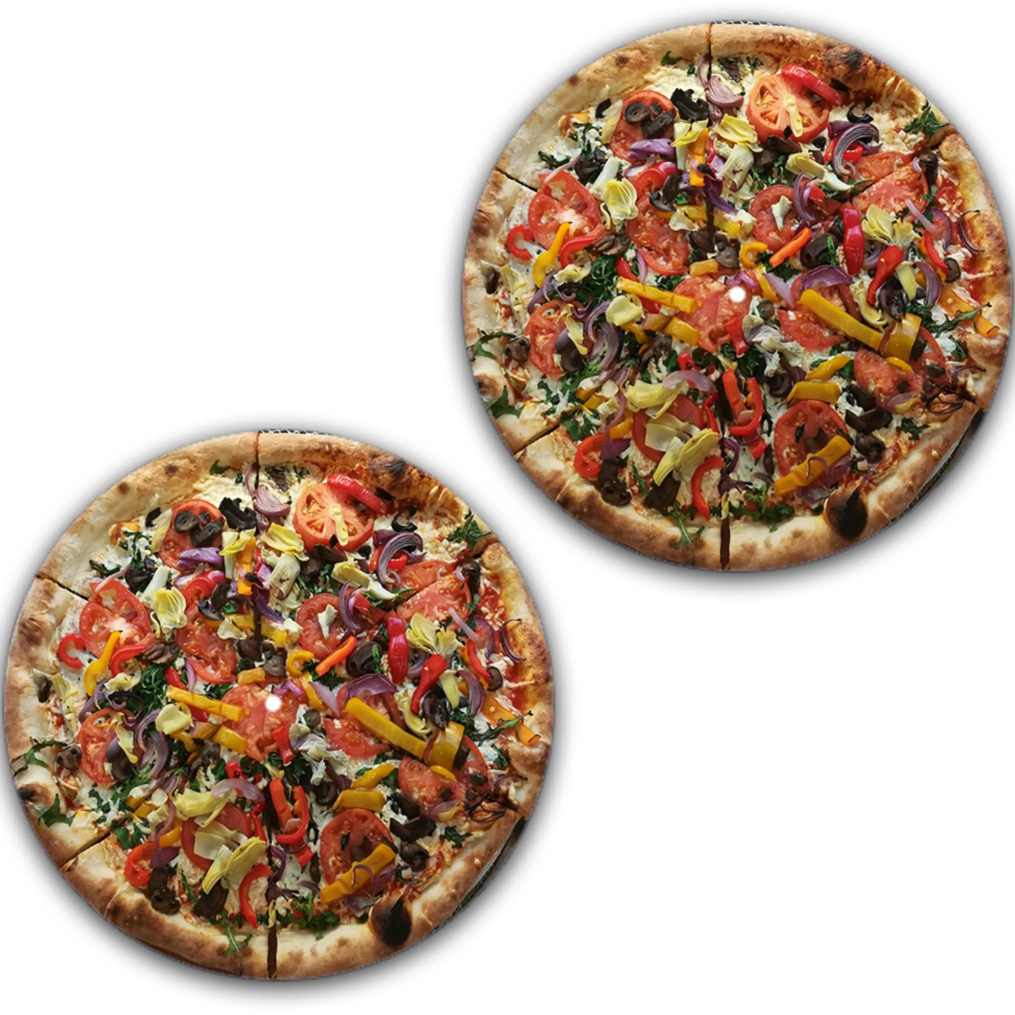 One Pair Pizza #4 Vinyl Memorabilia 12" inch Slip Mat Turntable Slipmat DJ Platter Pad x2