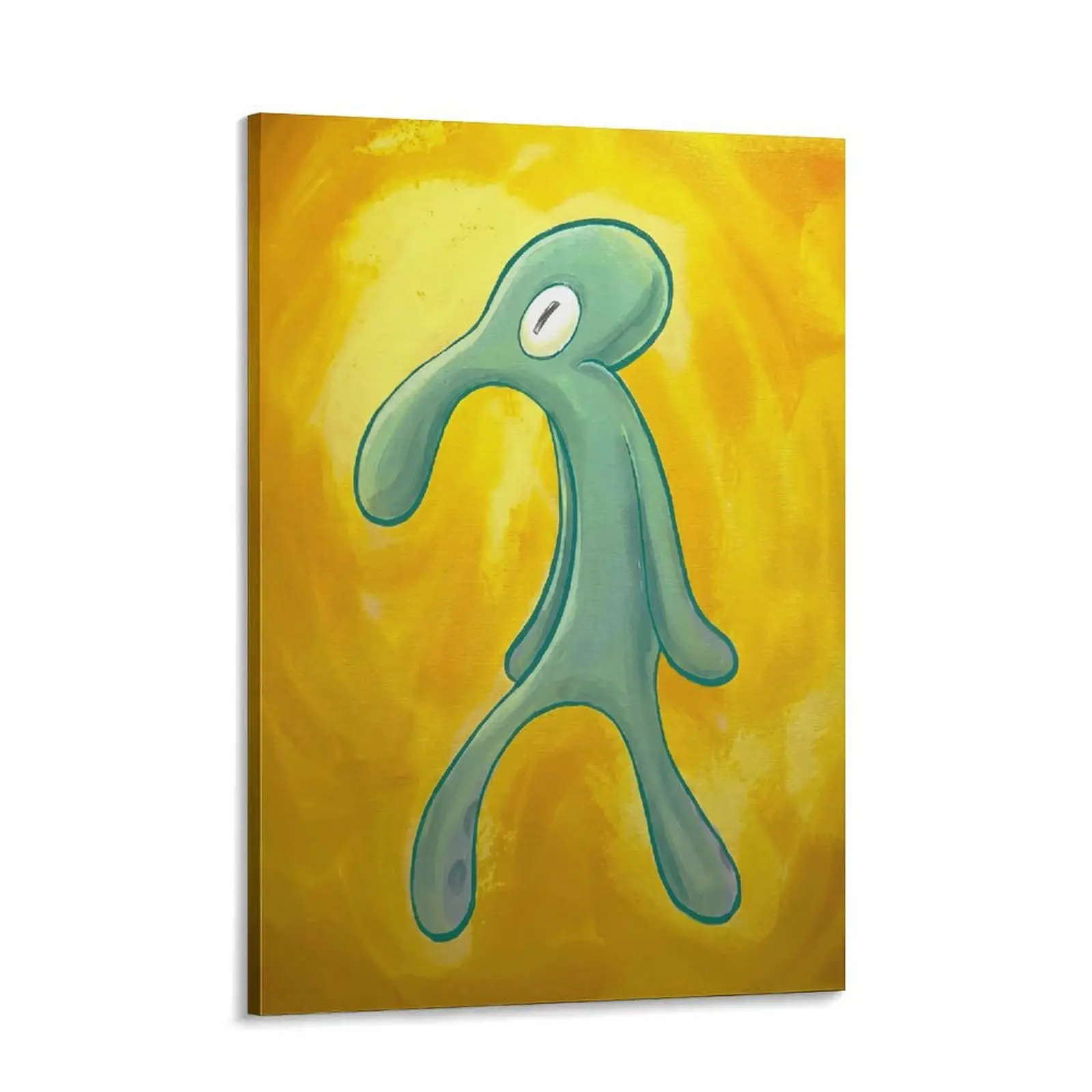Bold and Brash Squidward Canvas Wall Art | Funny SpongeBob Meme Canvas Print for Gaming Room, Dorm, Apartment Decor, Internet Culture Wall Decor