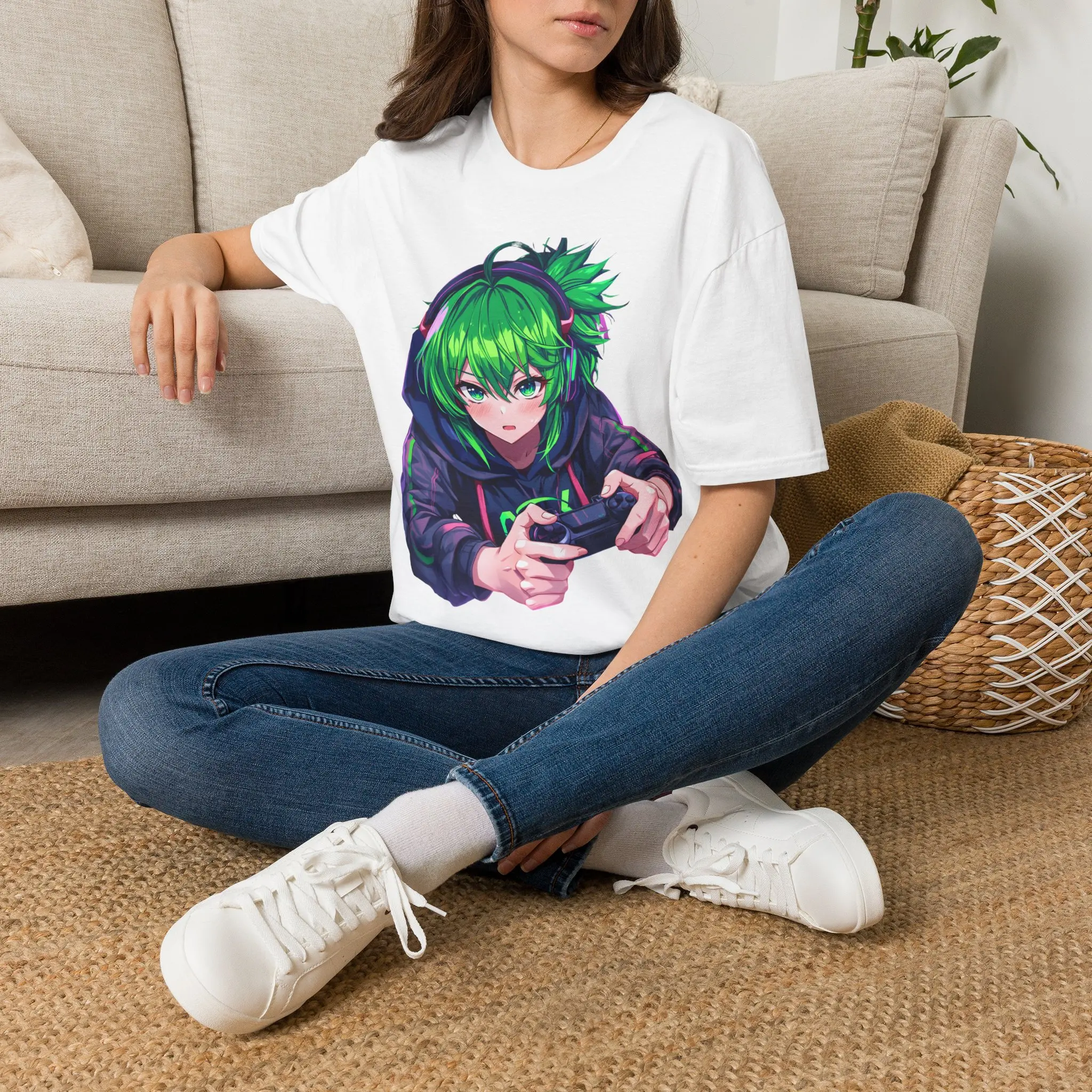 Intricate Gamer Girl - Green