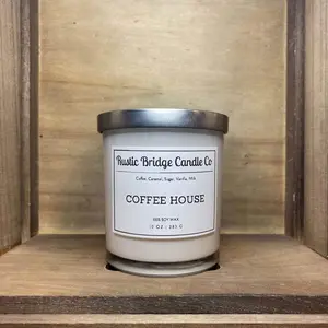 Coffee House | 10oz Candle | Crackle Wood Wick | 100% Soy Wax