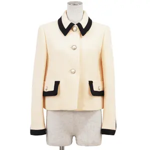 Pre-owned miu miu Wool Small Leather Goods Virgin Short Jacket
