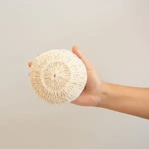 VOLVERde Agave Body Sponge – Medium | Eco-Friendly, Plastic-free Exfoliating Shower Sponge Handcrafted Plant-based Agave Fiber Ergonomic Strap Fair Trade Bath Accessory