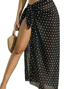 Women's Elegant Chiffon Beach Wrap Skirt, High Split Tie-Back Long Dress, Bikini Cover-Up, Summer Vacation Essential