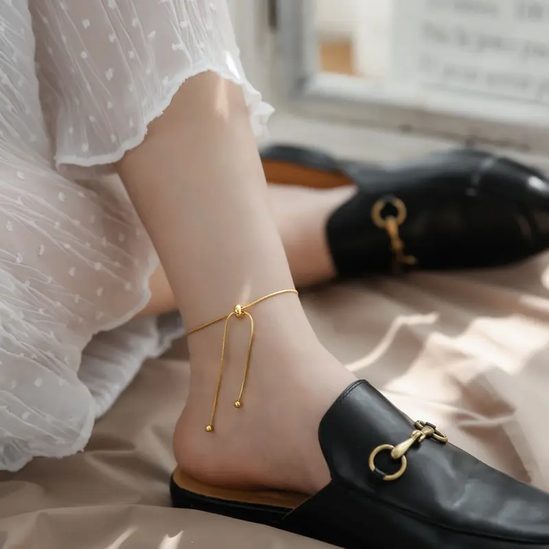 Pull-out snake chain, gold color