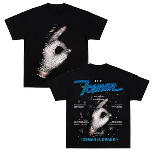 Iceman Is Drake Diamond Hand Graphic Tee, Album Cover Tracklist Hip Hop Shirt, Icy Glove Double Side Print Rap Fan T-Shirt, OVO Music Lover Gift, Unisex Oversized Streetwear Tee, 6God Toronto Rap Culture Merch, Gift for Him Her 2026
