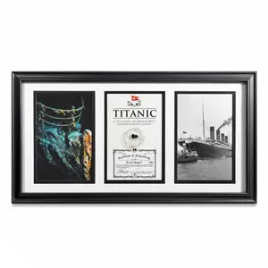 RMS Titanic Coal Artifact | Framed Display 15x8 inch | Genuine Coal Artifact Recovered from the Wreck of Titanic | w/ Certificate of Authenticity