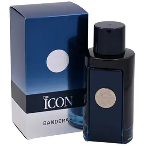 Antonio Banderas The Icon Lavender Sage Men's Eau de Toilette Spray - 3.4 fl oz (100 ml), Fresh Aroma, Spicy-Woody Notes, Masculine Botanical Atomizer, Boxed Woody Sandalwood Fragrance, New Retail Box Single Item, Atomizer Men's Fragrance